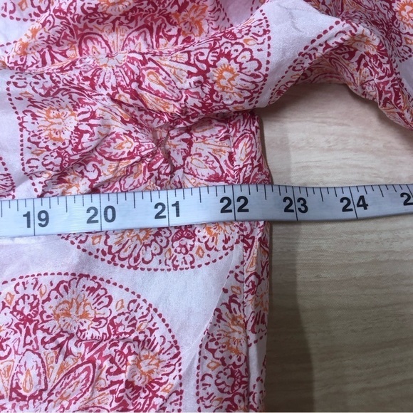 Calypso St Barth for Target 100% Silk Lightweight Blouse Crochet Medallion Sz L - Picture 4 of 5